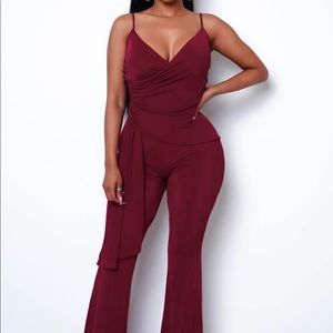 Let's Dance Jumpsuit - Burgundy 93%POLY 75 SPANDEX IT COMES IN BURGUNDY